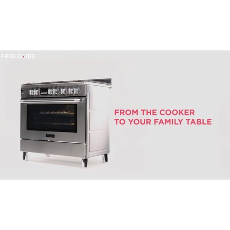 بوتاجاز بموقد 5 شعلات وعرض 90 سم ومستويي طهي وفرن بتقنية التنظيف الذاتي وسعة 127 لترًا - من الفولاذ المقاوم للصدأ