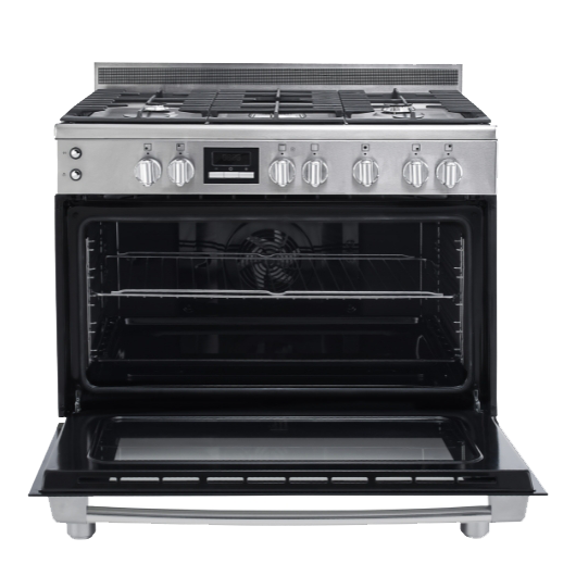 90cm 5burner gas cooking range & 126.9L oven Stainless steel