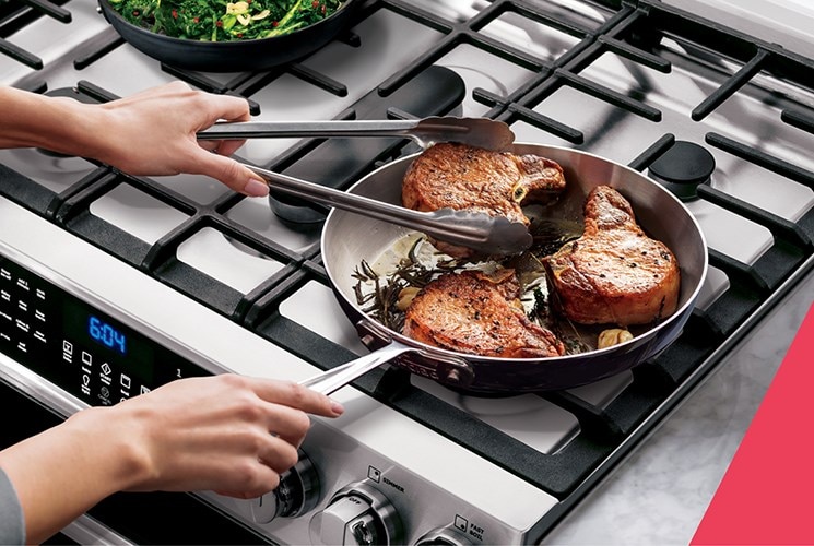 Efficient three-burner cooking